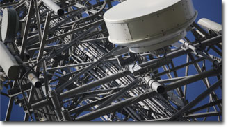 close up of cellular tower